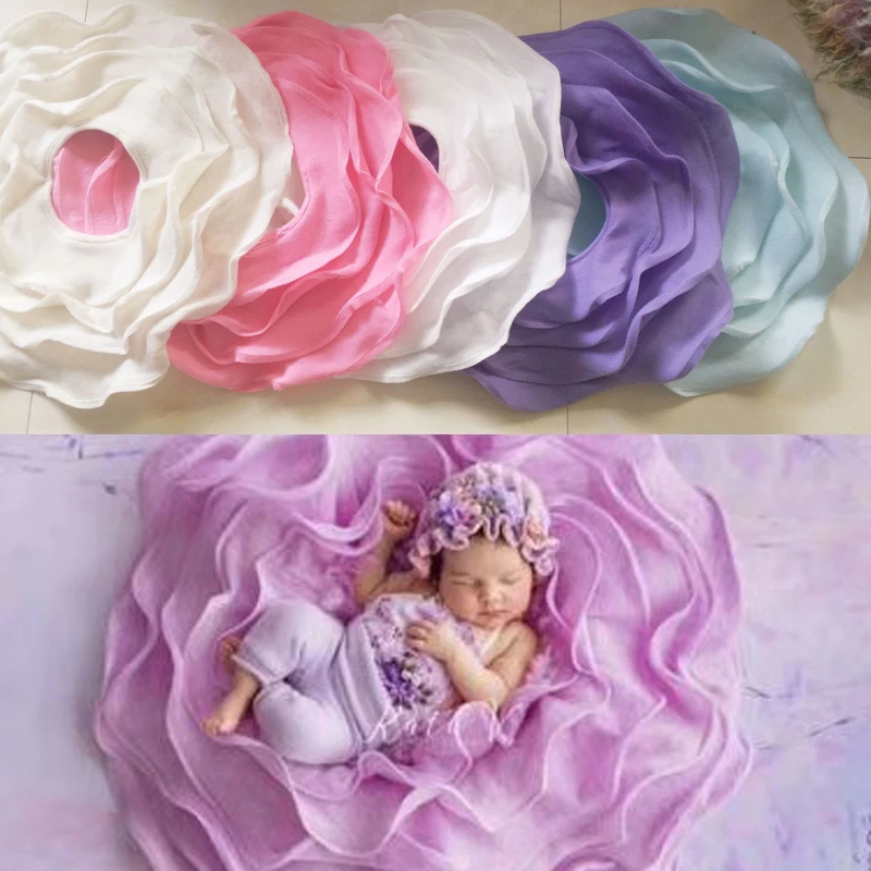 

Flower Felt Newborn Baby Photography Props Wool Background Flora Blanket Mat Fotografia Accessories Studio Shoots Photo Props
