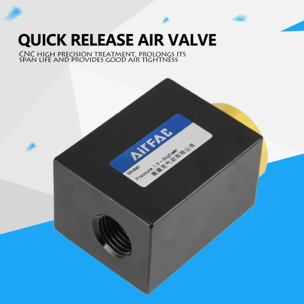 

1PC Pneumatic Valve valvula Durable Aluminum Alloy 1/4" Air Valve Pneumatic Air Flow Quick Exhaust Control Valve tapones valvula