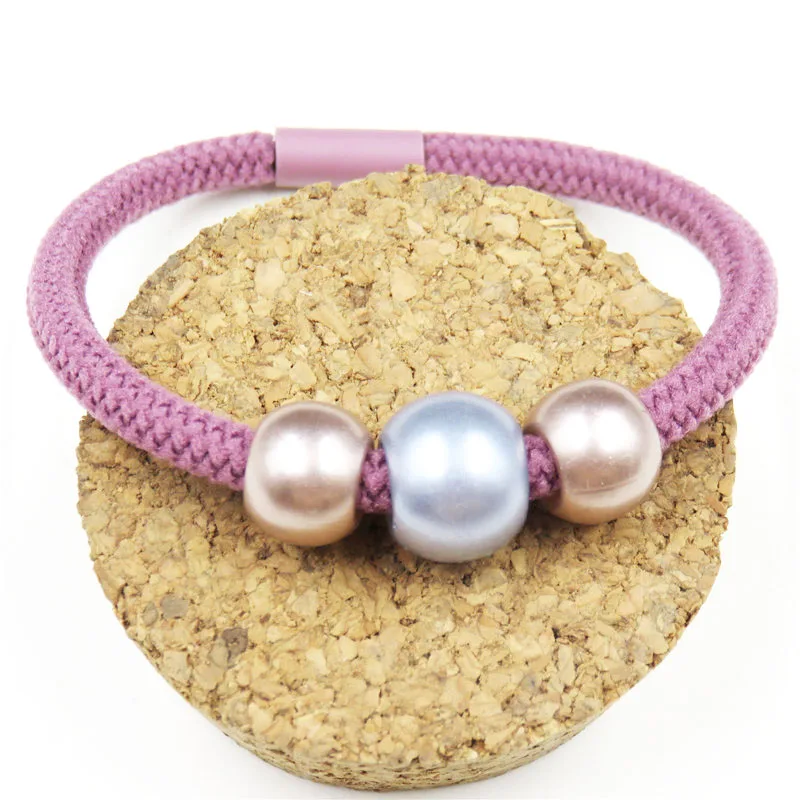 

1PCS 2 Ball Purple Elastic Hair Bands For Girls Bohemian Headband Scrunchy Korean Fashion Kids Hair Accessories For Women 2018