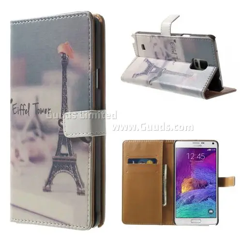 Eiffel Tower Leather Flip Cover for Samsung Galaxy Note 4 N910