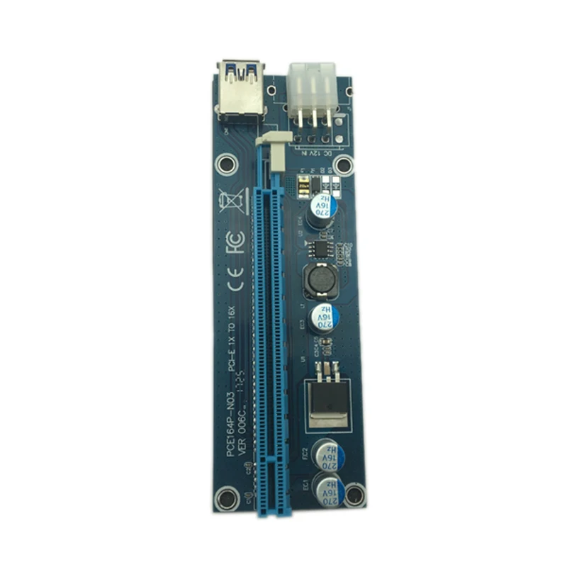 Горячий Usb 3,0 Mini Pci-E к PCIe PCI Express 1X к 16X удлинитель Riser Card адаптер Sata 6Pin 60 см кабель питания для Биткойн Btc Mi