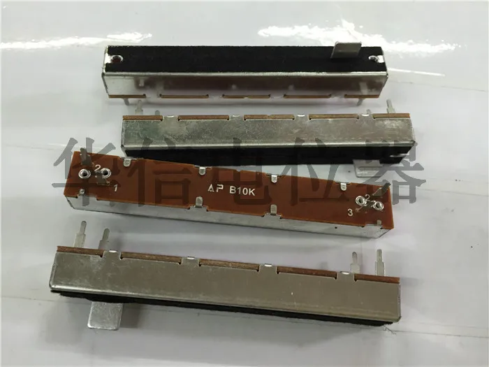 3pcs AP SV608N B10K Straight Slide Potentiometer for MAOKSTE K701 Mixer / Mono Variable resistors fader / handle length 8MMB 4P