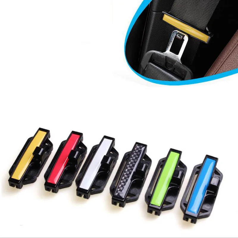 

2pcs Car Safety Belt Clips Seat Belt Buckle Car Styling Safety Stopper Belt Clips Adjusting Clip Tension Adjuster For Auto 53mm