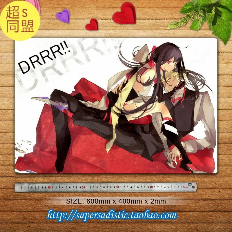 Durarara! аниме символов ( heiwajima шизуо и saika 1) большой стол коврик для мыши таблица