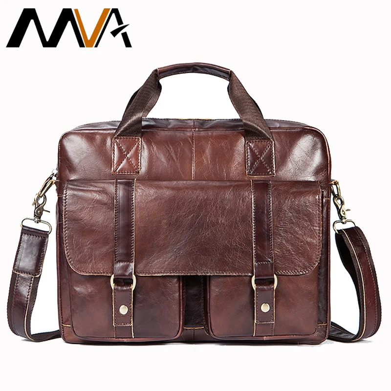 MVA Aktentaschen Männlichen Echtem Leder Männer Taschen für Dokument Leder Laptop Tasche Umhängetasche Männer Schulter Taschen büro mann handtaschen Kaufen