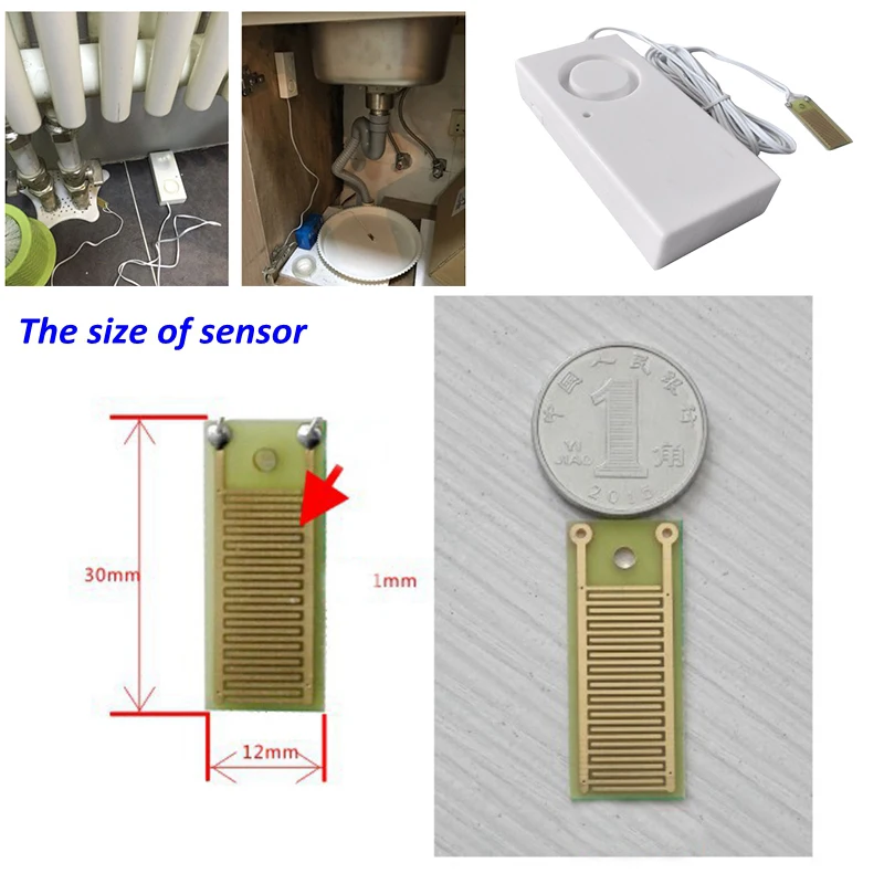Домашняя сигнализация, детектор утечки воды, 110 дБ, независимый датчик утечки воды, обнаружение наводнения, оповещение о переливании, охранная сигнализация