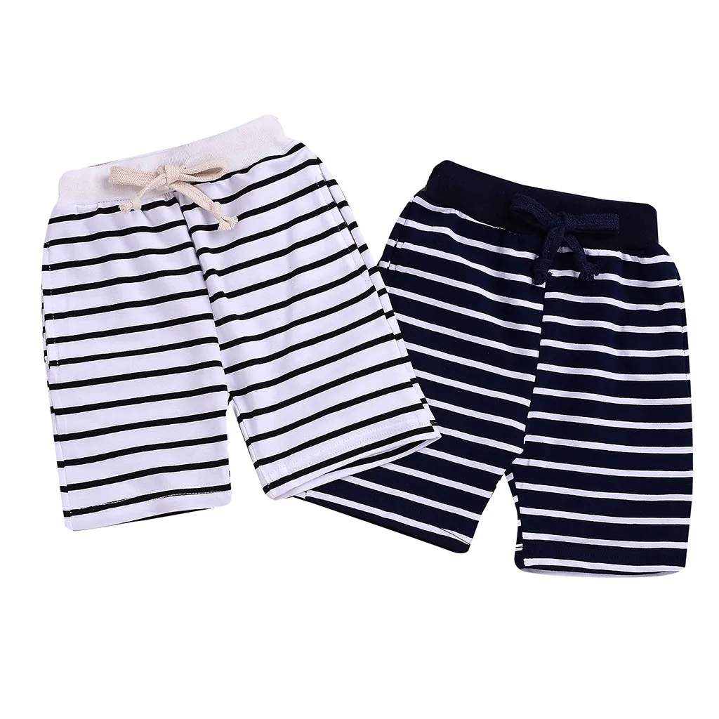 

2019 Summer Baby fashion clothes short pants for Girl boys Comfort Striped Print Lace-up Shorts Elastic Waist Pants Clothes
