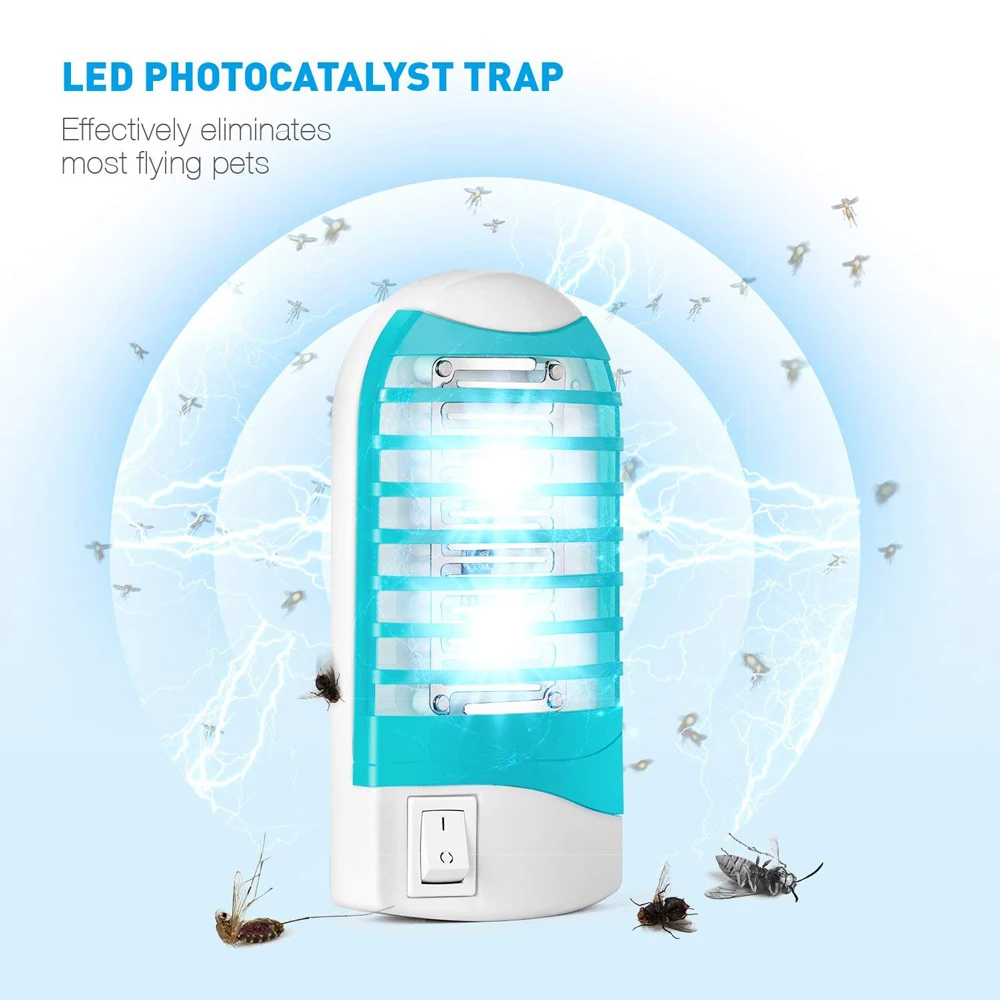 Mosquito Killer Night Light Electronic Fly Bug Insect Mosquito Killer Lamp Moth Stinger Wasp Killing Trap US/EU Plug