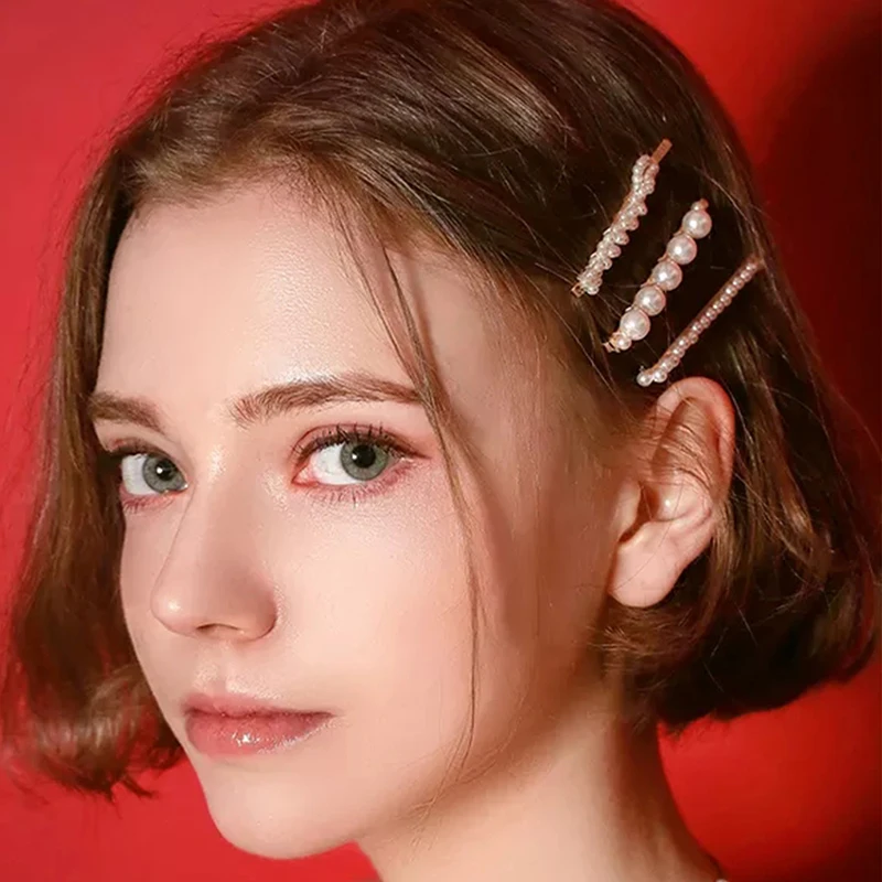

21 Style Fashion Pearl Hair Clip for Women Elegant Korean Barrette Stick Hairpin Hair Styling Bridal Wedding Jewelry Accessories
