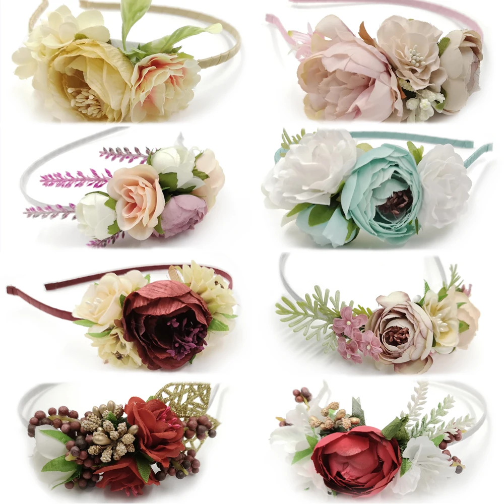 

Baby Girl Hair Accessories Christmas Flower Hairbands Xmas Hair Clasp For Infant Princess Photography Props Haarband Kidocheese