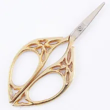 Новое поступление высококлассные Титан 4 дюйма ретро ручная вышивка ножницы для стрижки волос подарок триммер для бровей Парикмахерские ножницы