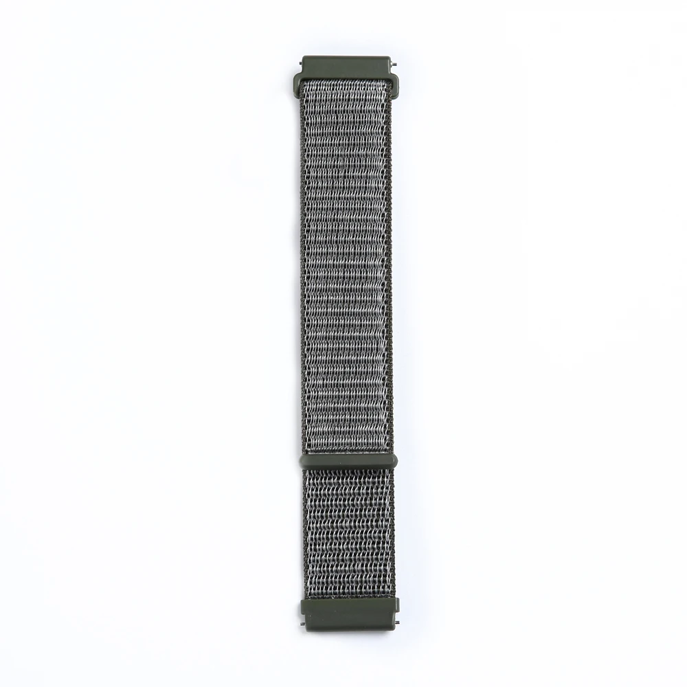 22 мм 20 мм нейлоновый ремешок для samsung gear S3 S2 Sport Frontier Classic Watch Band Galaxy Watch 42 мм 46 мм Huami Amazfit ремешок Bip - Цвет ремешка: Dark Olive