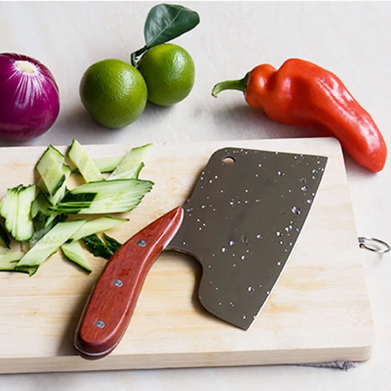 Handmade Forged Chef Knife Clad Steel Forged Chinese Cleaver Professional Kitchen Knives Meat Vegetables Slicing Chopping Tool