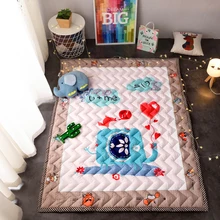 Скандинавский мультфильм милый медведь коврик и ковер волна стеганая Площадь Ковер Спальня дом гостиная детская комната для ползания и игр коврики Ковры