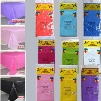 

Heavy duty plastic tablecover 137x183cm birthday party decoration dinner pure table cover supplies 20 pcs