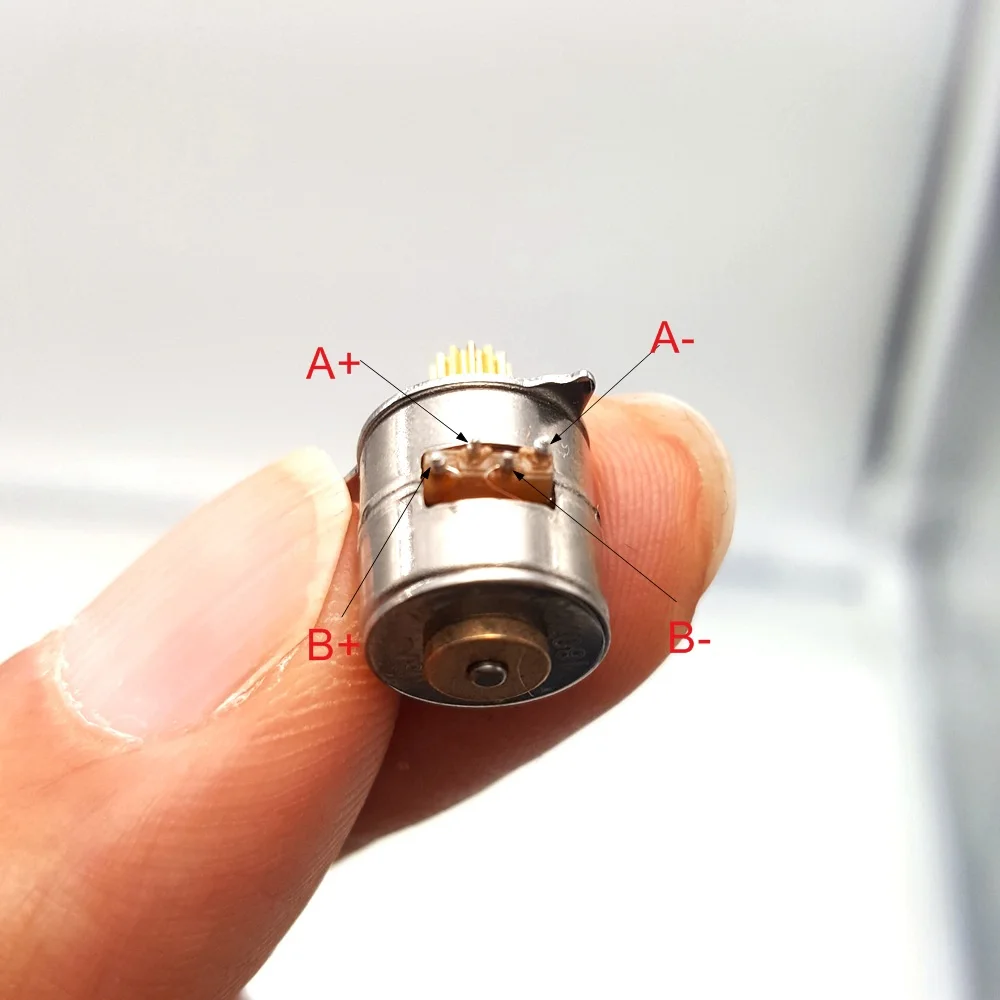 2 шт./лот DC5V микро шаговый двигатель 10 мм двухфазный четырехпроводный шаговый двигатель с латунным редуктором