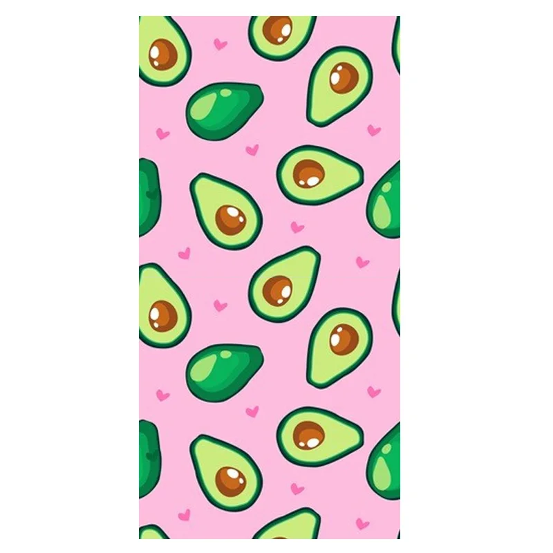 Funny Green Avocado Microfiber Beach Shower Towels Face Hand Kitchen Avocados Lightweight Sport Pool Towels Food 35X75 70X140