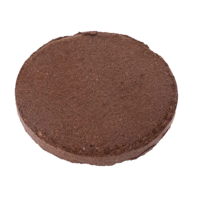 

Round Reptile Substrate Bricks Natural Coconut Fiber Terrariums Bedding Soil