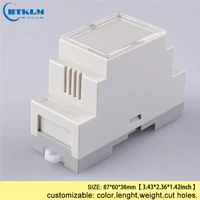 Din rail control box PLC промышленная коробка din-рейка пластиковая коробка diy Распределительная коробка корпус для электроники 87*60*36 мм - Цвет: BRT80001-B1