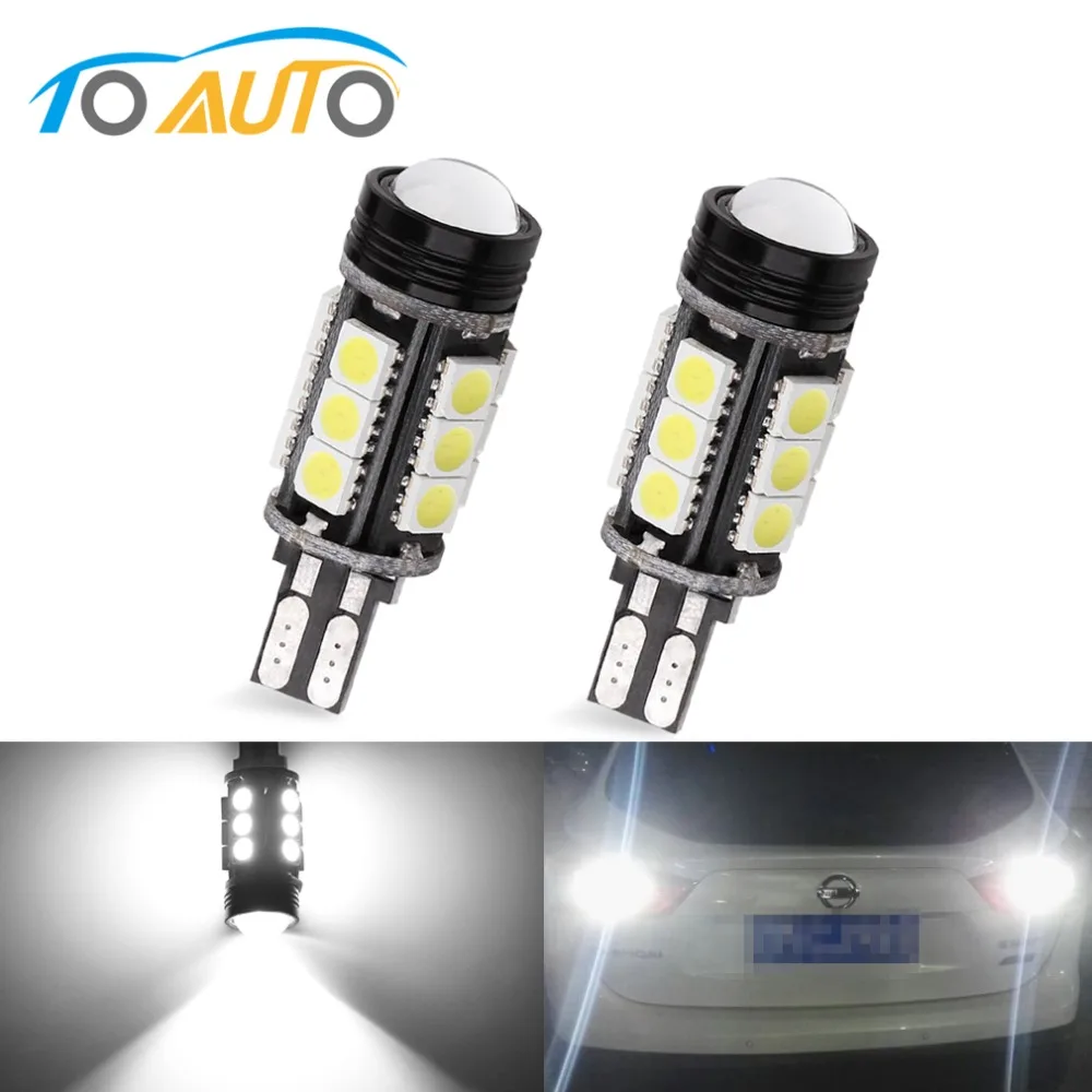 

2pcs T15 W16W LED Bulbs Canbus Error Free Car Backup Reverse Rear Parking Clearance Lights Auto Lamp 6000K White DC 12V