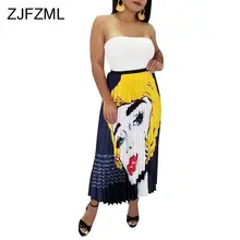 Пикантные женские плиссированные юбки с героями мультфильмов; модная Свободная юбка до щиколотки с высокой талией; уличная Женская юбка; большие размеры; вечерние юбки