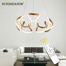 Gold&Coffee Modern Led Chandelier Hanging Lamp Ceiling Chandelier Lighting Living room Bedroom Dining room Kitchen Light Fixture modern chandelier led lighting remote ceiling chandelier lamp fixture for dining living room bedroom kitchen office hallway