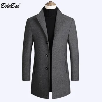 

BOLUBAO Brand Men Wool Blends Coats Autumn Winter New Solid Color High Quality Men's Wool Coats Luxurious Wool Blends Coat Male