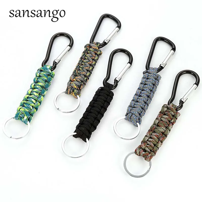 

Woven Paracord Lanyard Keychain Outdoor Survival Tactical Military Parachute Rope Cord Pendant Keyring Key Chain