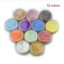 12 kolorów Pigment perłowy proszek do kosmetyków mydlanych żywica barwnik barwnik do paznokci KG66