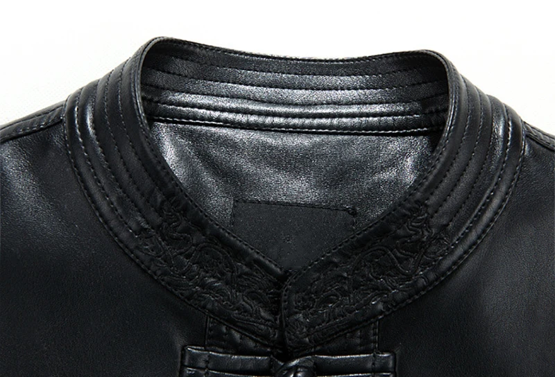 Винтажные китайские Брендовые мужские кожаные куртки пальто 3XL размера плюс Роскошные брендовые Дизайнерские мужские кожаные куртки из овчины крутые C1118