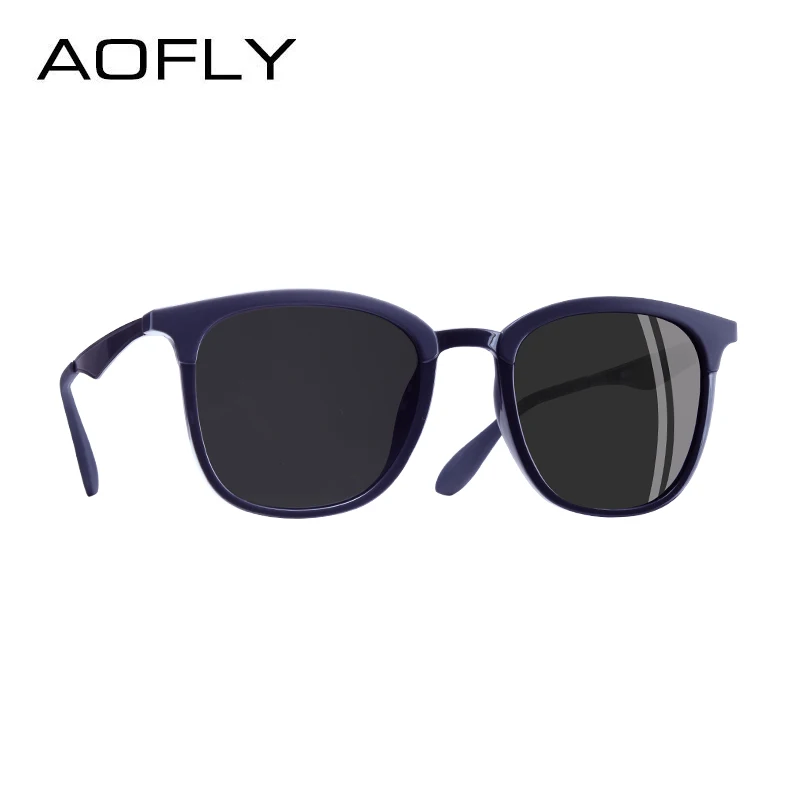 AOFLY брендовые дизайнерские женские и мужские солнцезащитные очки, поляризационные винтажные очки, солнцезащитные очки для вождения, сплав, дужки, Gafas de sol Masculino AF8120 - Цвет линз: C4Blue