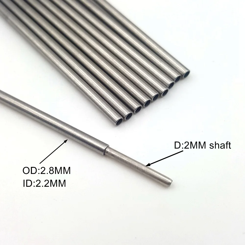 

10PC 50mm/100mm OD2.8MM ID2.2MM Hollow Circular Steel Tube Shaft Model Axle for DIY Model toys