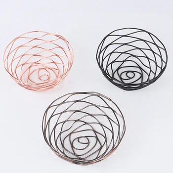 

Fruit Baskets Iron Keb Fruit Basket Ware Hollow Out Filter Candy Basket Trinket Container Cake Snack Basket Home Decoration 1pcs