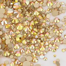 Strass à dos plat en métal effet soleil, tailles mixtes, pour Nail art et artisanat