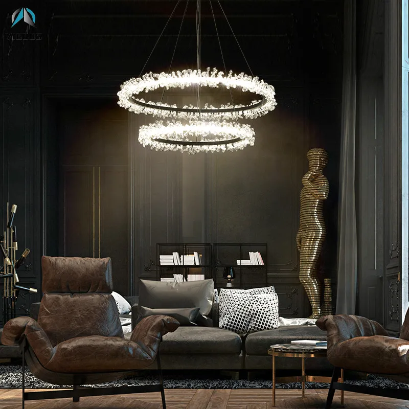Лофт американский RH Хрустальный светодиодный подвесной светильник Lustre Luminarias 3
