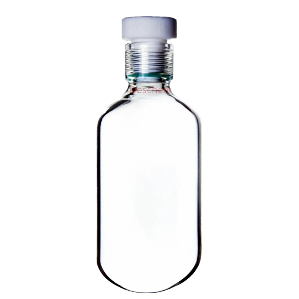 400ml Glass High Pressure Bottle,75*175 Heavy Wall Vessel With 15 PTFE