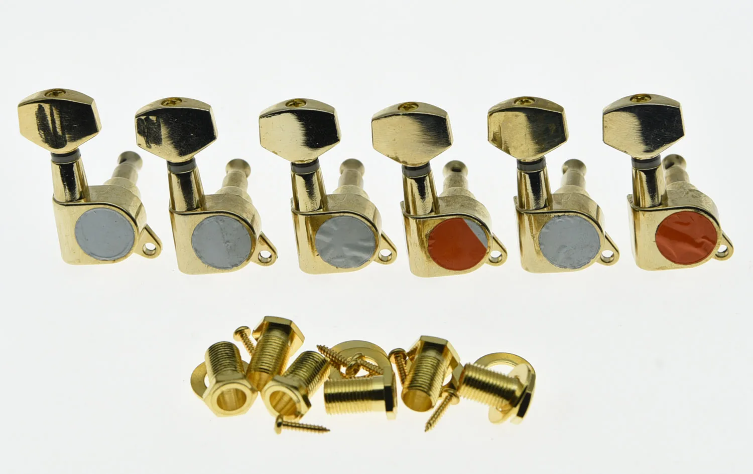 Gold 6 Inline Guitar Tuners Guitar Tuning Keys Pegs Machine Headsin