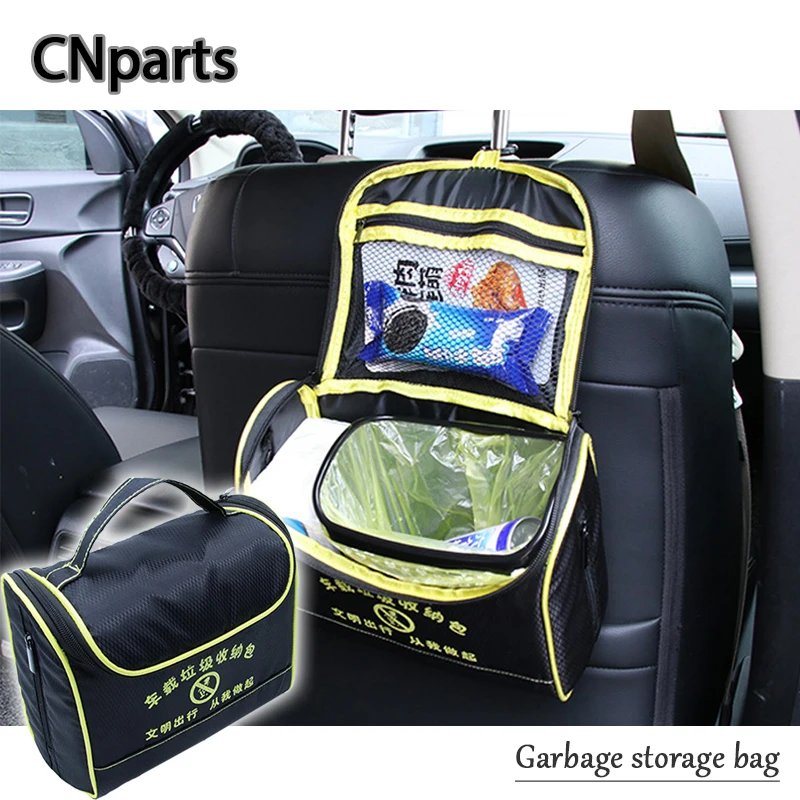 Pаспродажа CNparts автомобильные аксессуары Универсальный спинки сиденья сумка для хранения мусорное ведро для Nissan Qashqai Opel Astra J H Kia Ceed Sorento skoda A5 A7