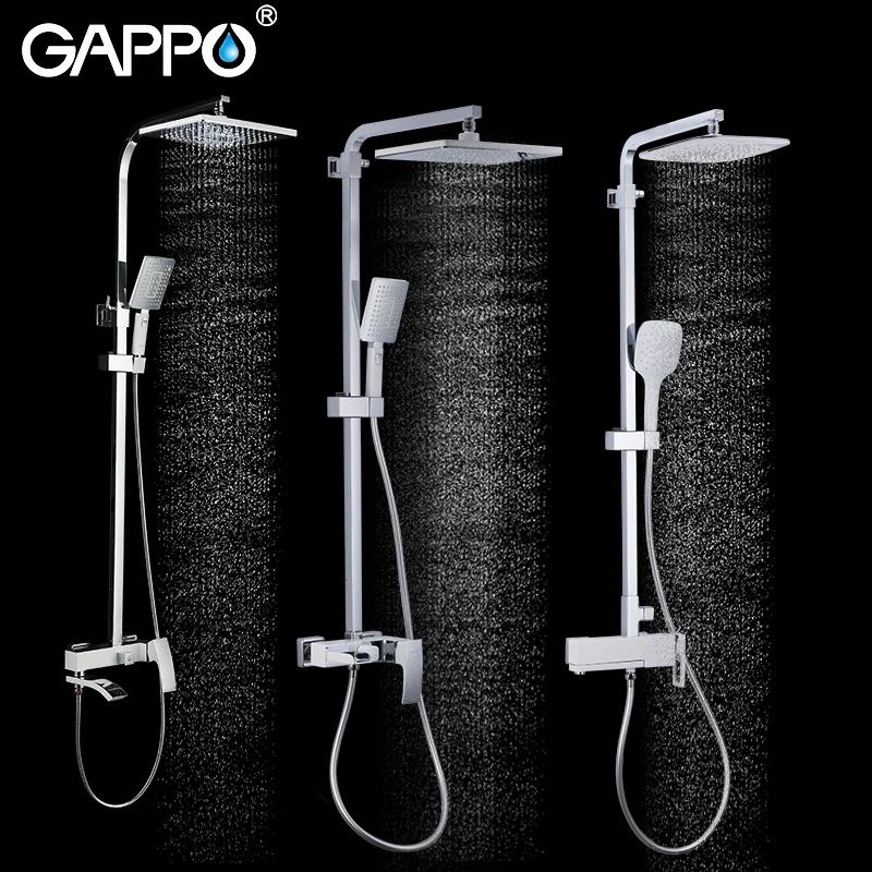 GAPPO bathroom shower faucet set white bathtub faucet ...