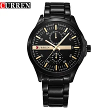 Hombre corriente original marca de lujo curren del reloj 8128 reloj de pulsera de cuarzo