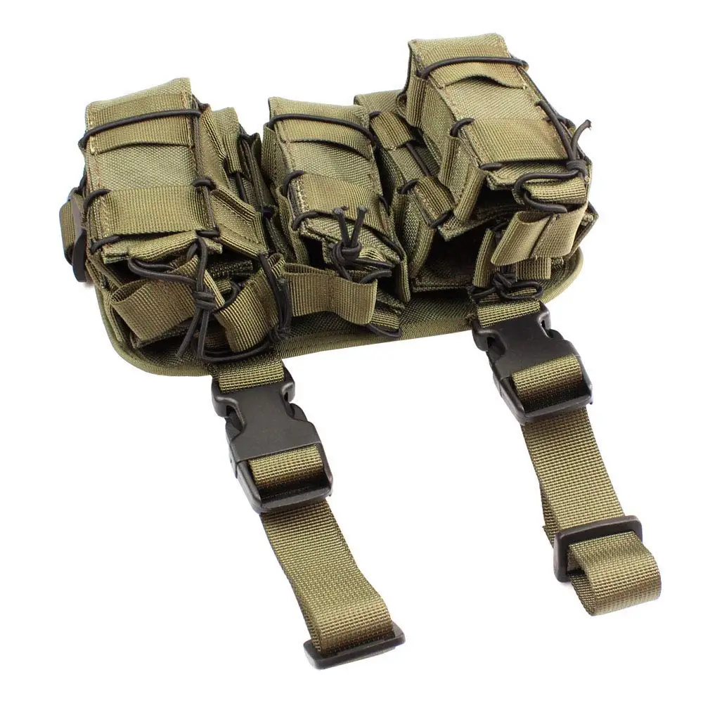TTGTACTICAL Tactical Drop Leg Rig со съемным двойным штабелером Mag Pouch& 1 одиночный Mag Pouch, Molle Drop Leg Platform