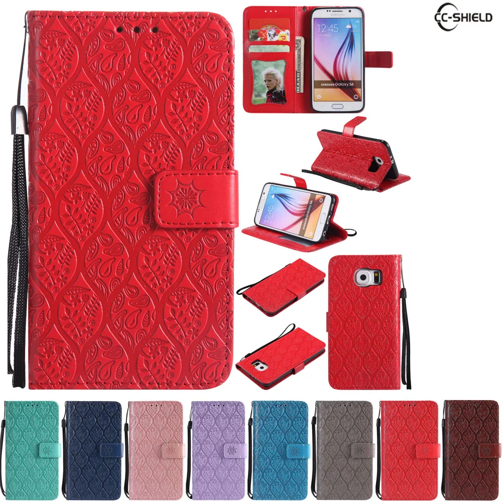 G925F Case for Samsung Galaxy S6 Edge S6Edge Zero Phone Cover S 6 6Edge S6e SM-G925F Flip Leather | Мобильные телефоны и