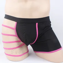 Сексуальное эротическое мужское нижнее белье с веселыми рисунками презерватив прозрачное боковое Связывание Мужское нижнее белье боксер самакуэка jockstrap носочек для пениса