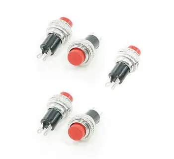 

AC 3A/125V 1A/250V NO Red Round Momentary Push Button Switch 10Pieces