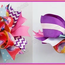 20 штук Последним 6 ''большой ячейке волосы луки Многоуровневая бутик волосы луки печати луки животных Зебра волосы Луки