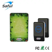 Saful Беспроводной дверной звонок Водонепроницаемый 150 м Длинные Диапазон 28 Мелодия светодиодный свет 2 Открытый передатчик+ 1 закрытый Беспроводной дверной Звонок приемник