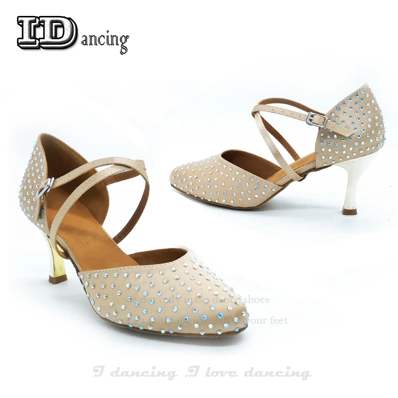 

Tango Dance Shoes Salsa Latin Shoes Rhinestone Dance Ladies Salsa Shoes Ballroom Dance Autumn and Winter Shoes IDancing