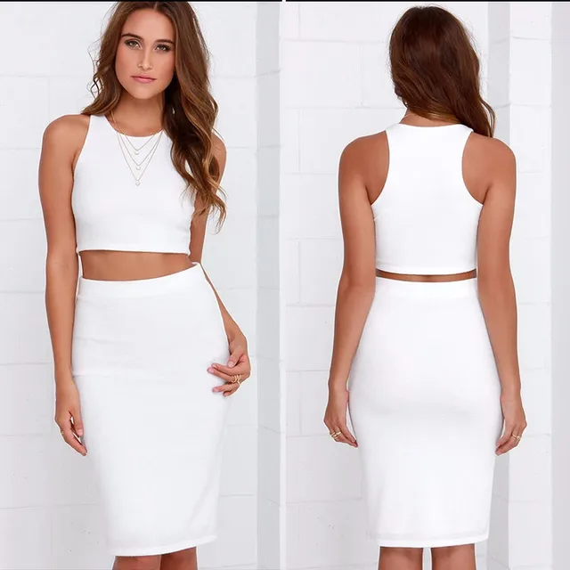 Cute Ivory Cocktail Dress Two Piece Set Satin Knee Length Short Two Piece Cocktail Dresses