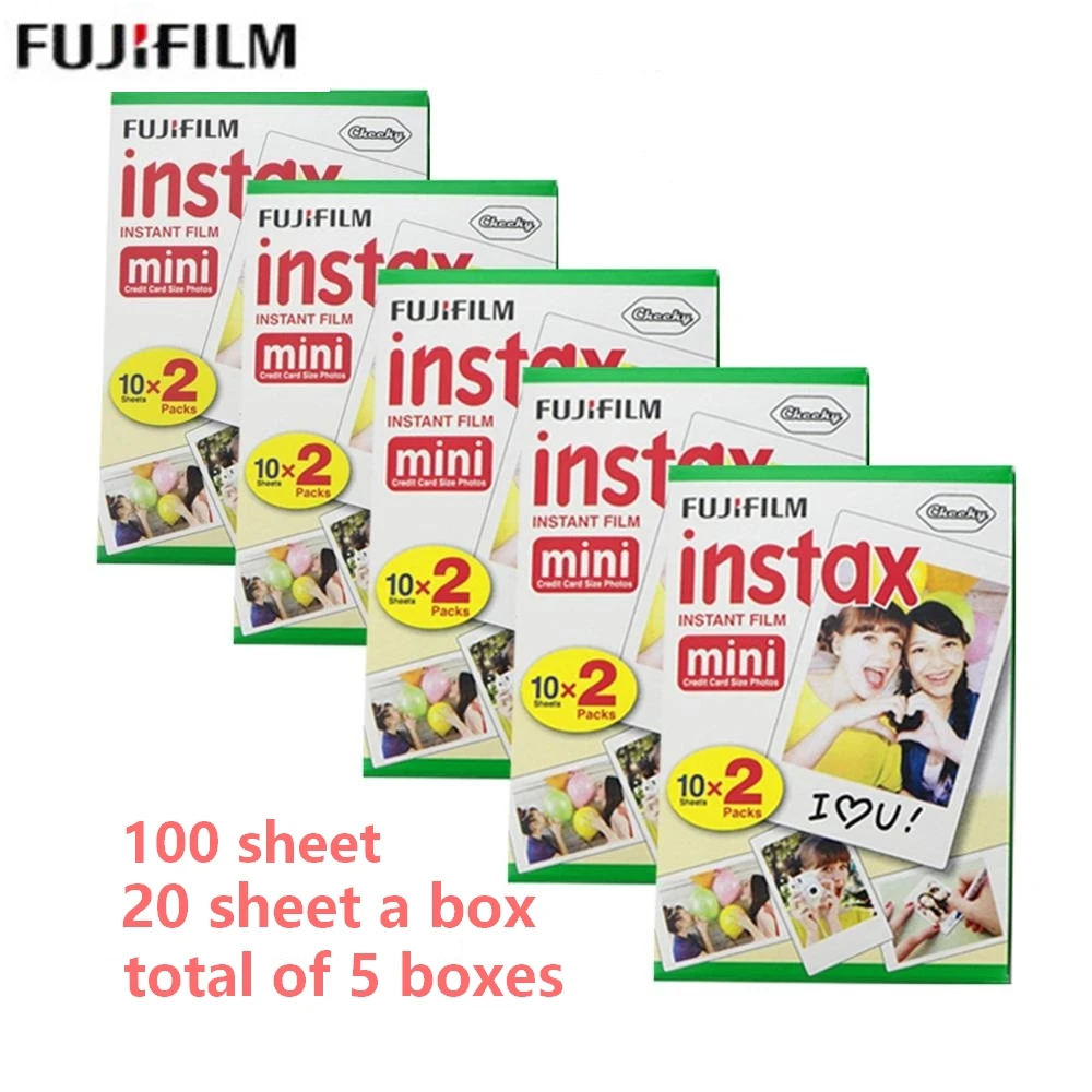 Fujifilm Fuji Instax Mini 8 100 sheet film for Fujifilm Instant Mini 7s 25 50s 90 Camera Fuji Instax White Edge Photo film Paper Fujifilm Fuji Instax Mini 8 100 sheet film for Fujifilm Instant Mini 7s 25 50s 90 Camera Fuji Instax White Edge Photo film Paper