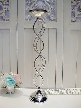 

67cm(26.4") wedding flower Stand Silver road lead Table centerpiece Wedding Decoration 10pcs/Lot